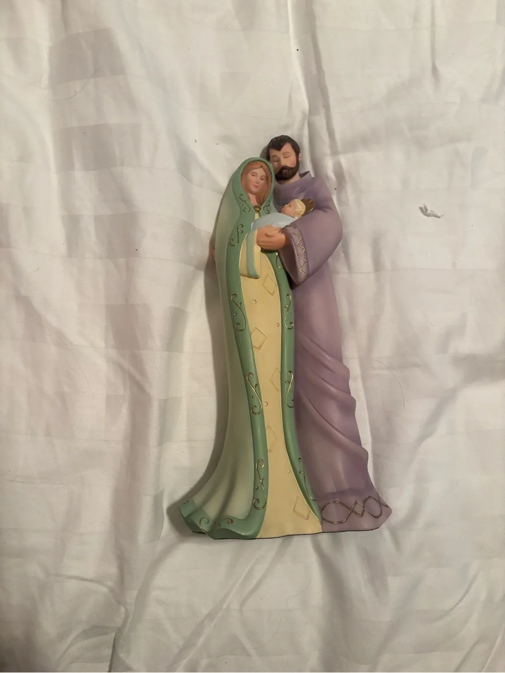 Lenox Green and Purple Holy Family Nativity Figurine